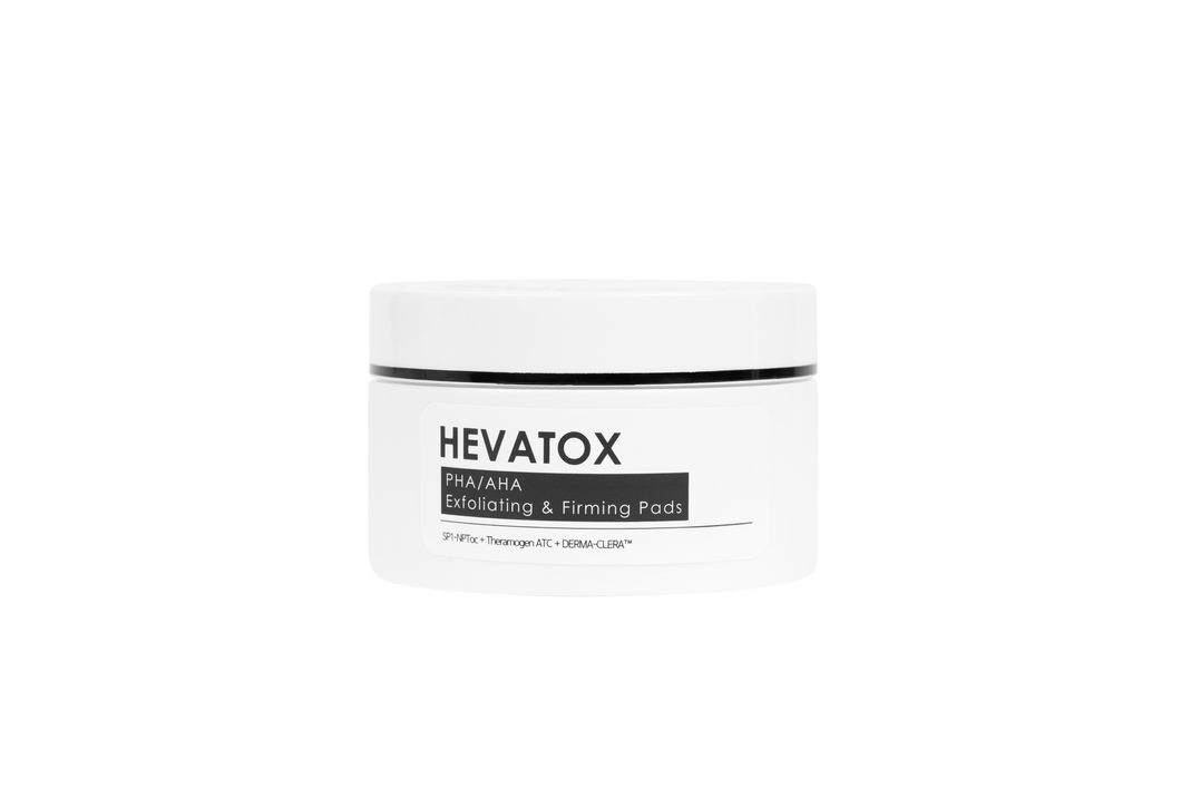 HEVATOX® PHA/AHA Exfoliating & Firming Pads (Topical Neuro-toxin)